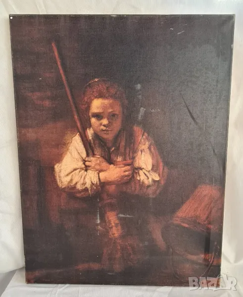 Картина Рембранд ван Рейн (1606-1669) Момичето с метлата (1651), снимка 1