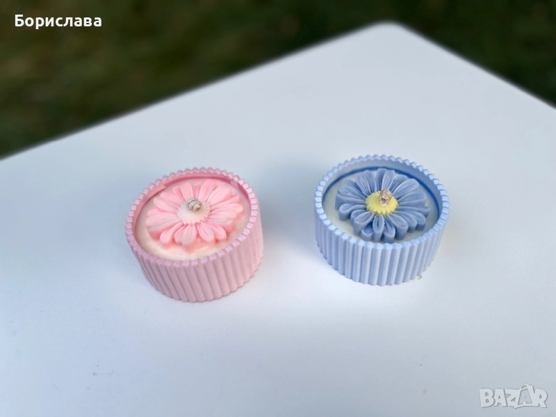 Мини кашпа със свещ , снимка 1