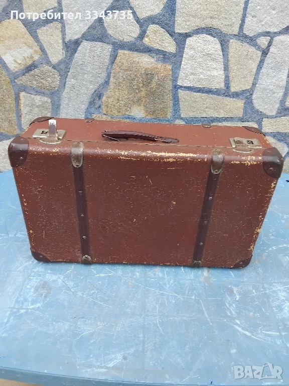 Винтидж кафяв куфар., снимка 1