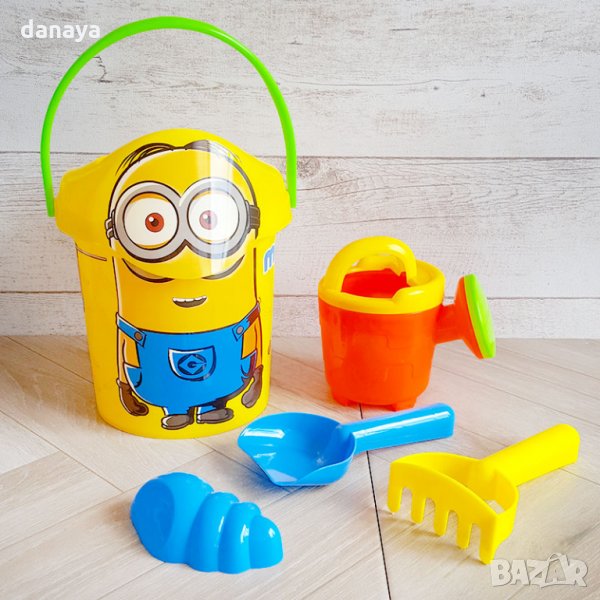 2116 Плажен комплект за пясък Миньон кофичка лопатка търмък лейка сито, снимка 1