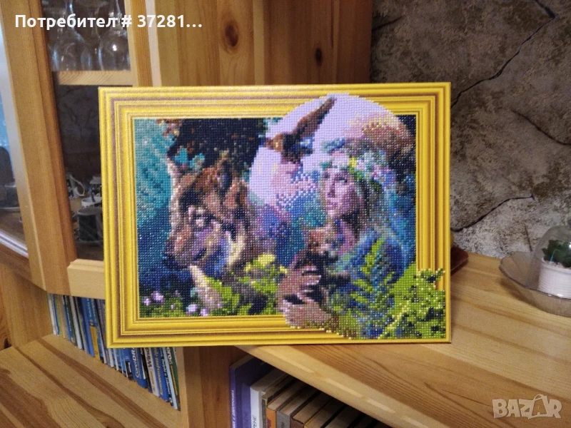 Диамантени гоблени готови изработени идеален подарък за любими хора размер 30/40см с рамка., снимка 1