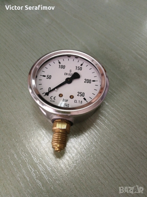 Манометър; 0÷250bar; Клас: 1.6; 63mm; Температура: -20÷60°C, 12010995, снимка 1