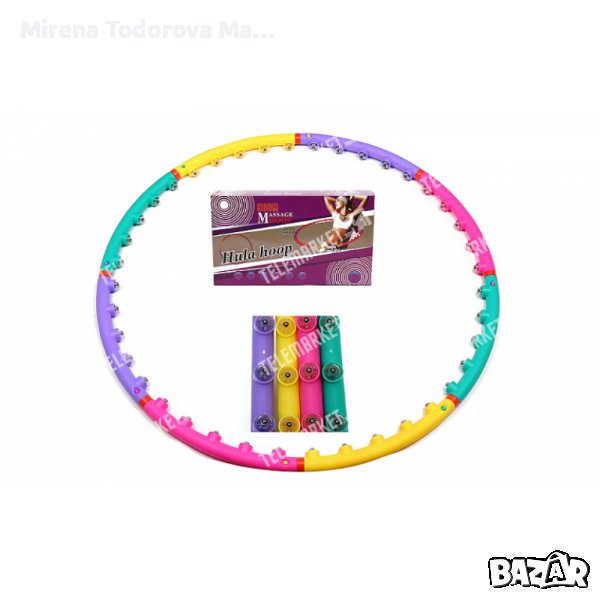 Hula Hoop Обръч масажен с магнити за отслабване 98 см, снимка 1