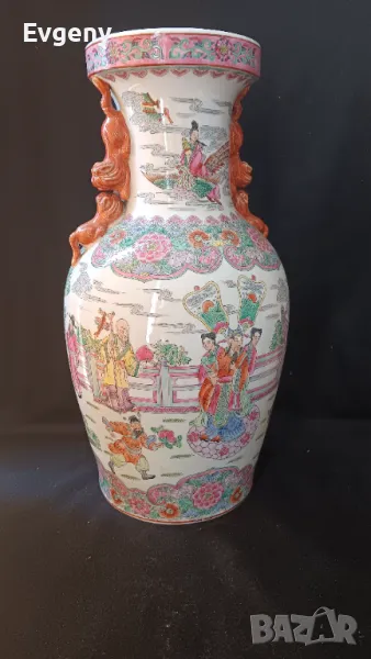Антична керамична китайская ваза 47 см, снимка 1