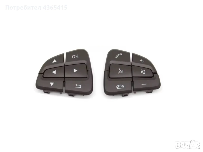 Капачета за бутони на волан за Mercedes CLA-Class W117 Facelift (2016-2019)- 0999050600 , снимка 1