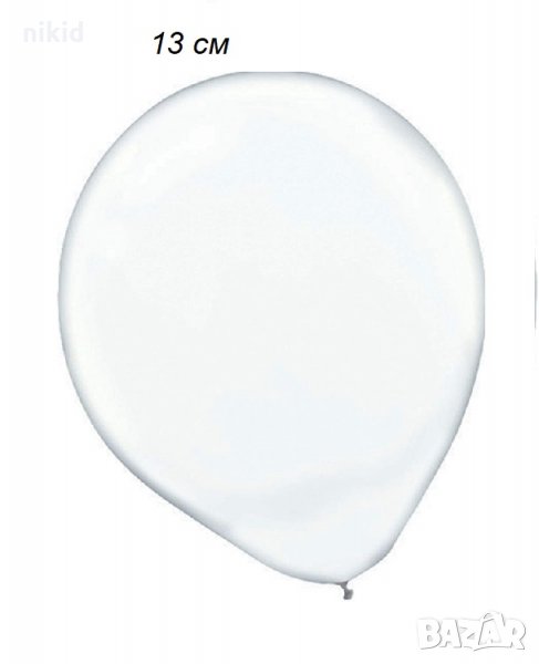 Прозрачен безцветен балон 13 см PVC обикновен латекс латексов за хелий и газ, снимка 1