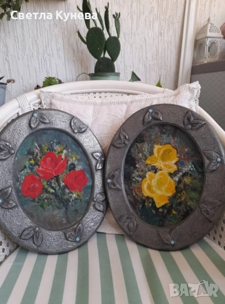 Стари испански картини с маслени бои , снимка 1