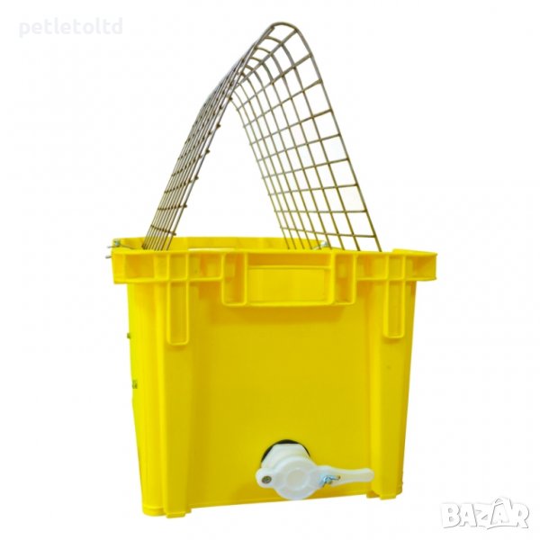 Пчеларска вана с канела за разпечатване (пластмасова с INOX работна решетка), снимка 1