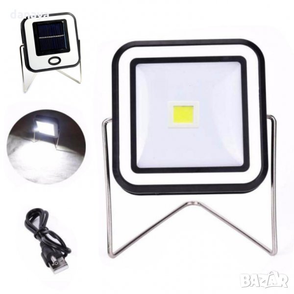 Соларна къмпинг лампа на стойка, снимка 1