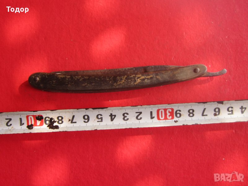 Страхотен бръснач дръжка биволски рог, снимка 1