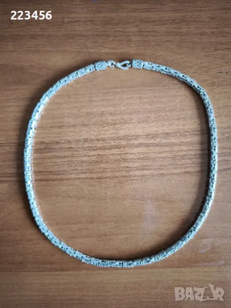 Сребърен синджир/ланец-Кралска плетка проба 925, снимка 1