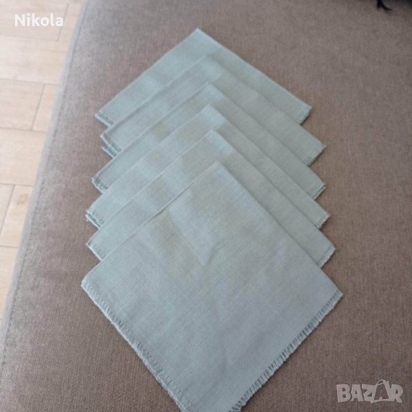 Текстилни салфетки нови сиво сини 38/38см - 6бр., снимка 1