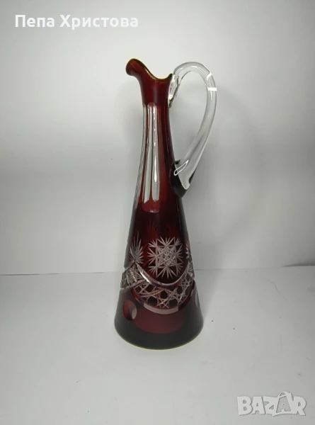 Гарафа от двуслоен оловен кристал  , снимка 1
