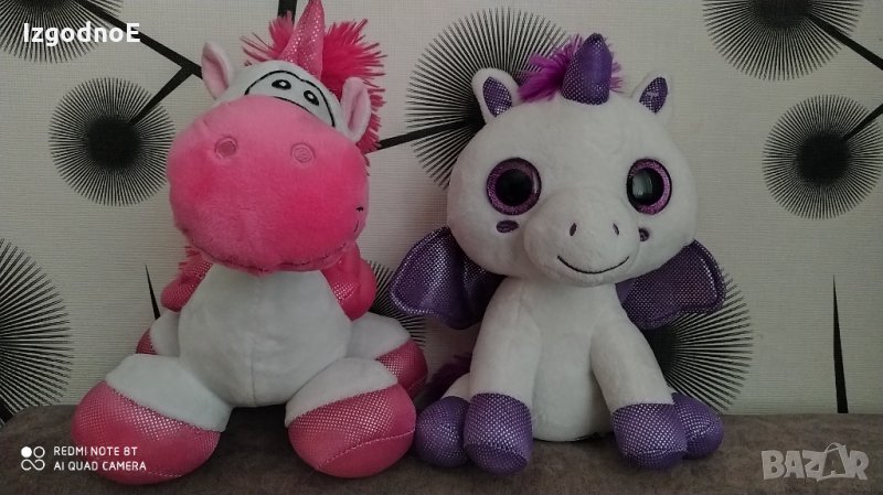 Плюшени играчки еднорог със стъклени очи, снимка 1