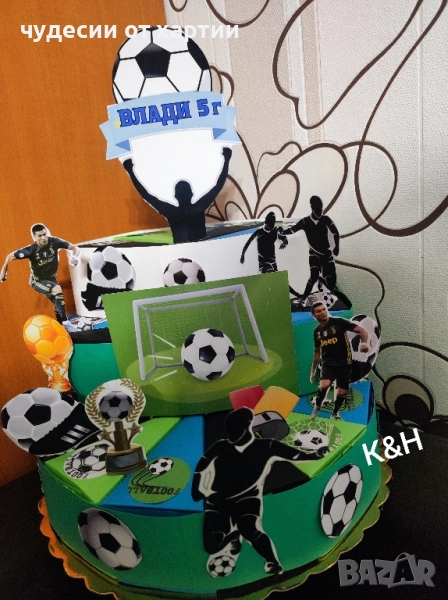 Картонена торта Футбол Роналдо , снимка 1