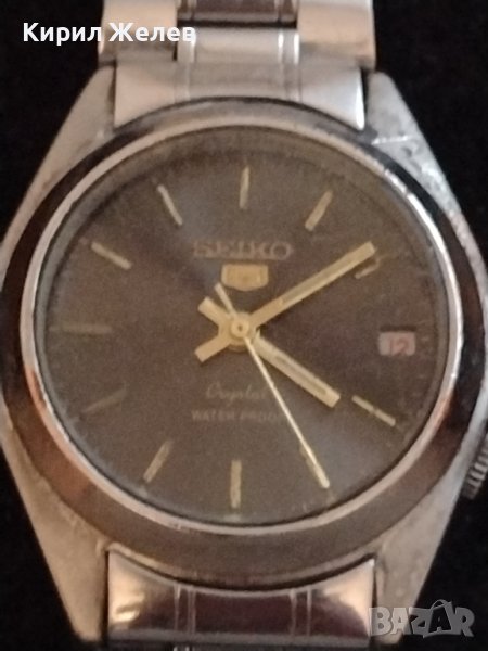 МЪЖКИ ЧАСОВНИК SEIKO 5 CRISTAL WATER RESISTANT КРАСИВ СТИЛЕН ДИЗАЙН 33242, снимка 1