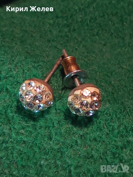 СРЕБЪРНИ ФЕШЪН АРТ ОБЕЦИ СРЕБРО 925 Част От КОМПЛЕКТ с БЯЛ ЕМАЙЛ и КРИСТАЛИ 37351, снимка 1