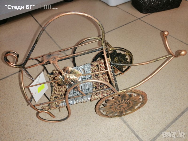 МЕТАЛНА СТОЙКА ЗА БУТИЛКА ВИНО, снимка 1