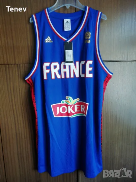 France FFBB Adidas нов оригинален баскетболен потник Франция национален отбор 2XL XXL , снимка 1