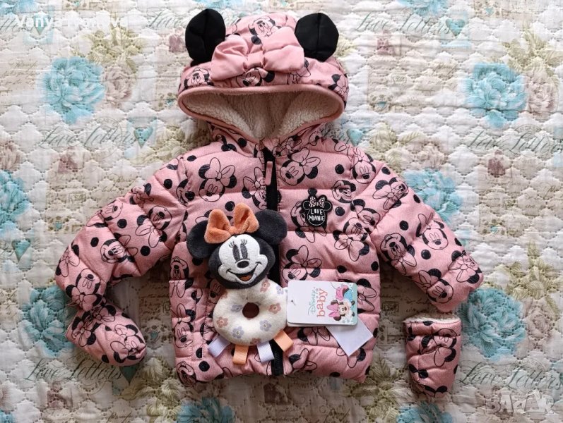 Мини Маус яке за бебе 3-6м + подарък дрънкалка, снимка 1