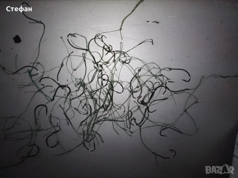 вързани куки със 4 нишково плетено влакно на цена 5 стотинки за един брой кука., снимка 1