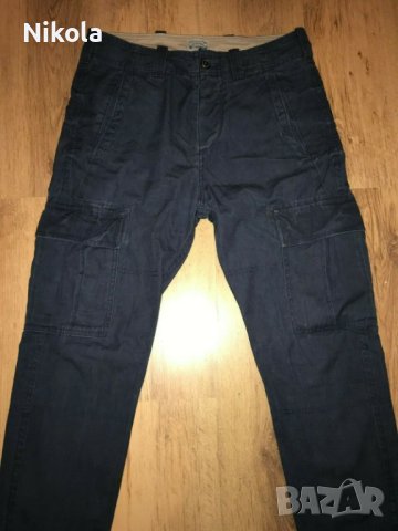 Jack and Jones, карго панталони, цвят индиго, Размер:30, снимка 2 - Панталони - 43939628