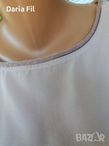 УНИКАЛНО КРАСИВА блуза в перлен пепел от рози цвят, снимка 3 - Тениски - 37432655
