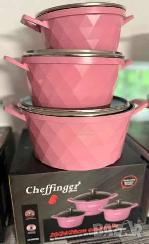 Комплект от 6 броя висококачествени съдове за готвене Cheffinger, снимка 7 - Други стоки за дома - 51922313