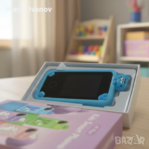 Детски смарт телефон P1 Plus с игри и двойна камера – 2.8″ IPS дисплей, 8GB памет и силиконов калъф, снимка 3 - Други - 53018121