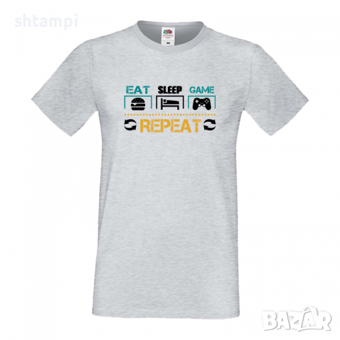 Мъжка тениска Game 3,Eat,Sleep,Game,Anime,Repeat,Ядене,Спане,Геймс,Подарък,Повторение,Празник,Игри, снимка 4 - Тениски - 36419092