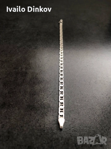 Сребърна гривна- 7гр, 21cm, проба 925, снимка 3 - Гривни - 53016091