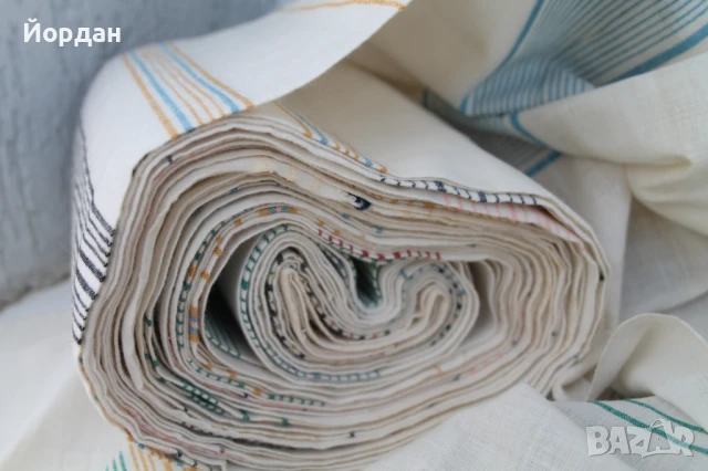 Ръчно тъкан плат  от фин лен, снимка 4 - Антикварни и старинни предмети - 50714814