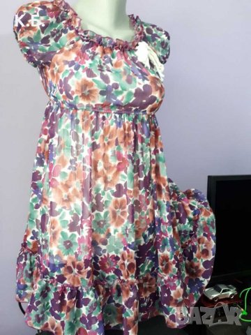 Рокля с висока талия р-р S, снимка 3 - Рокли - 33418486