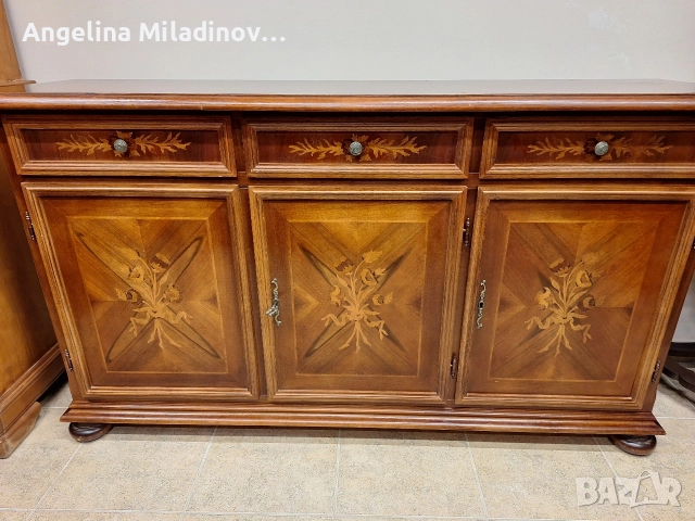 Луксозен комод, скрин, шкаф с богата Интарзия , снимка 10 - Шкафове - 52818498