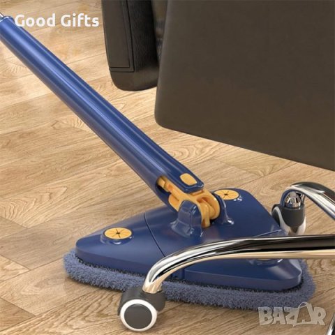ТРЪГЪЛЕН 360 ГРАДУСОВ МУЛТИФУНКЦИОНАЛЕН МОП ЗА СУХО И МОКРО ПОЧИСТВАНЕ, снимка 2 - Мопове, кофи, четки и метли - 40677506