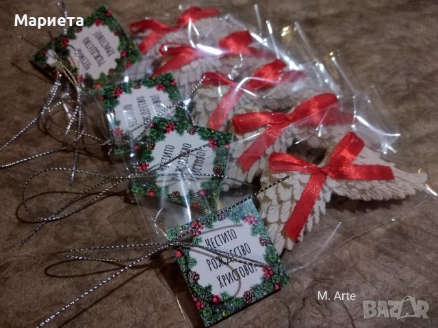 Малки Коледни подаръчета Ангелски Крила  Коледни подаръци , снимка 4 - Декорация за дома - 43209347