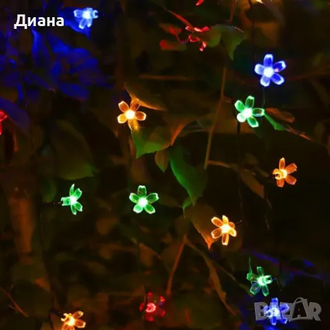 Соларни лампички за градина цветя с 8 режима на светене в различни светлини – жълта, бяла или микс о, снимка 7 - Градински мебели, декорация  - 48348322