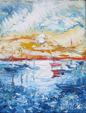 Море пейзаж -  Мима / Art by MiMa kartina painting oil картина __124