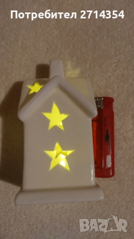 Порцеланова къщичка светеща и коледни лампички , снимка 10 - Декорация за дома - 52637044