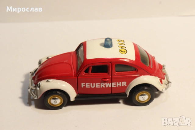 1/43??? HONGWELL VW ПОЖАРНА КОЛИЧКА КАМИОН МОДЕЛ, снимка 2 - Колекции - 53341593