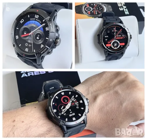 Смарт часовник Zeblaze Ares 3 Pro, AMOLED, 1.43'', Разговори,Водоустойчив ,Черен, снимка 2 - Мъжки - 47920731