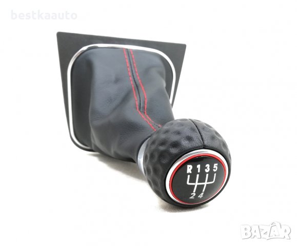 Топка скоростен лост с маншон червен шев VW Golf MK5,MK6, Jetta, EOS, снимка 5 - Аксесоари и консумативи - 27002215