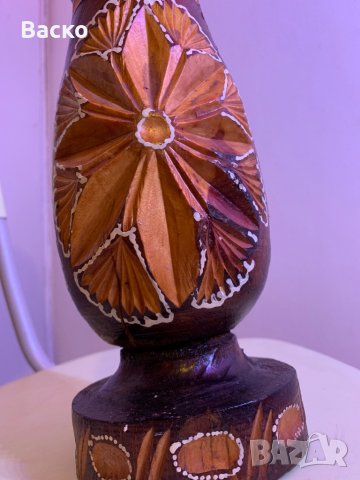 Дърворезба ваза, снимка 6 - Вази - 38342831