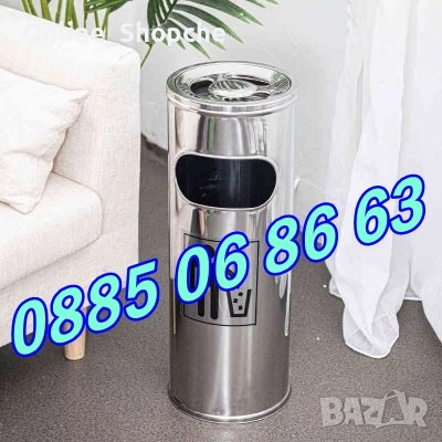 Външен пепелник, иноксов, кошче за боклук с пепелник - 3 размера, снимка 3 - Друго търговско оборудване - 32583454