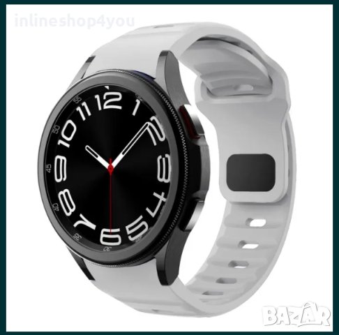 Силиконова Каишка за Samsung Watch 6 Classic / 5 Pro / 4 / 3 20mm, снимка 12 - Смарт гривни - 43780723