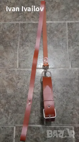 Комплект Ест. Кожа повод и каишка за голямо куче , снимка 3 - За кучета - 49204019