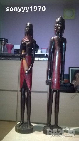 африканско семеиство-92см-10кг-дървени фигури-внос швеицария, снимка 11 - Колекции - 26365357