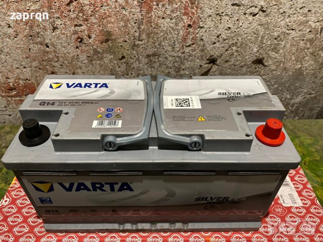 Почти чисто нов акумулатор Варта/Varta Silver AGM/АГМ 95ам/ч 850 А с гаранция , снимка 1 - Части - 43766794
