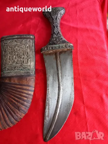 Стар Йеменски ХАНДЖАР , Кинджал Кама , Острие, снимка 3 - Антикварни и старинни предмети - 49021298
