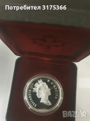 1 долар 1997 Канада UNC 925 кутия, снимка 2 - Нумизматика и бонистика - 49518359